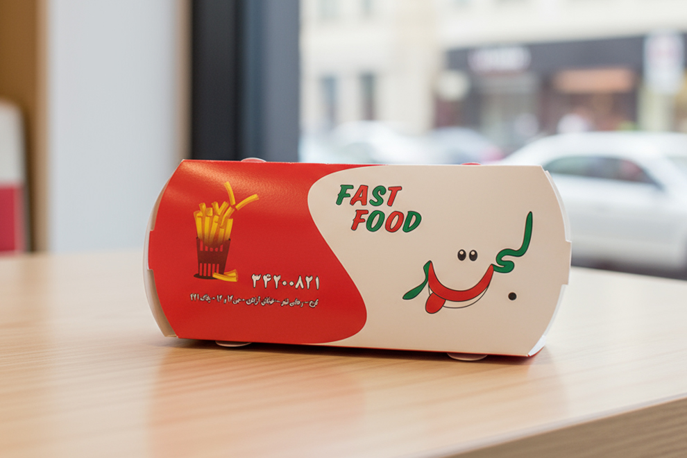 جعبه فست‌فود با چاپ مقاوم در برابر روغن و حرارت از برندهای معروف