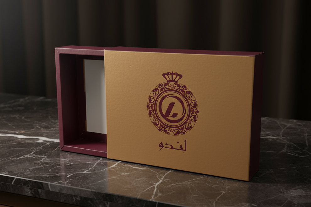 جعبه کشویی با مکانیزم روان، چاپ لوکس و طراحی کاربردی